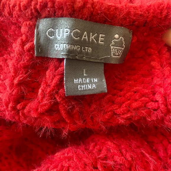 Cupcake Clothing Ltd red crop sweater - Picture 3 of 4